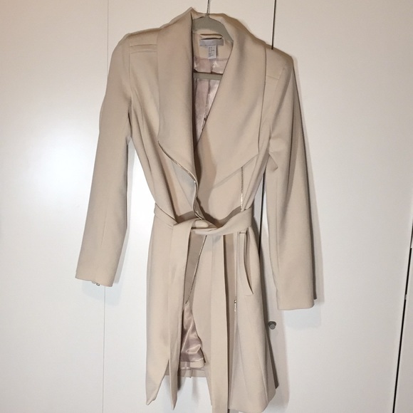 cream fitted coat